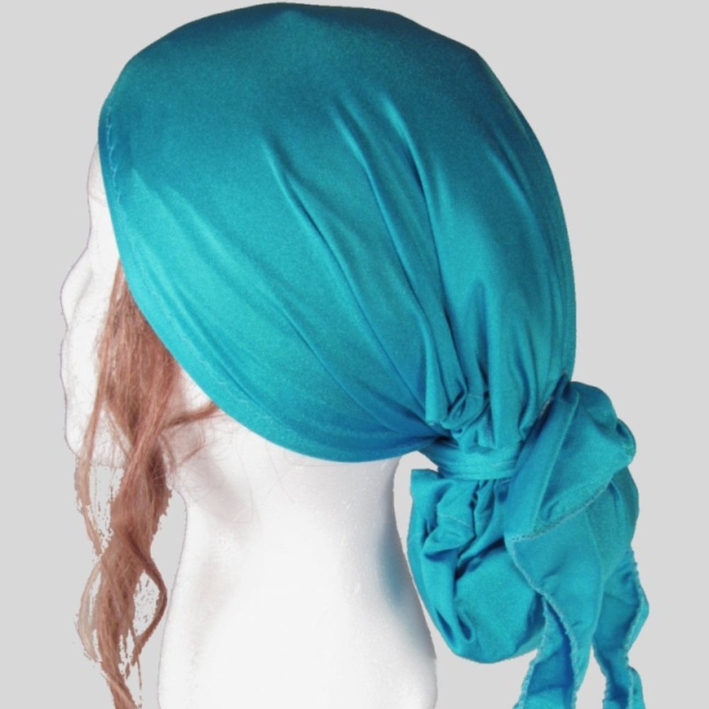 Diva-Do Motorcycle Helmet Liner in Solid Turquoise